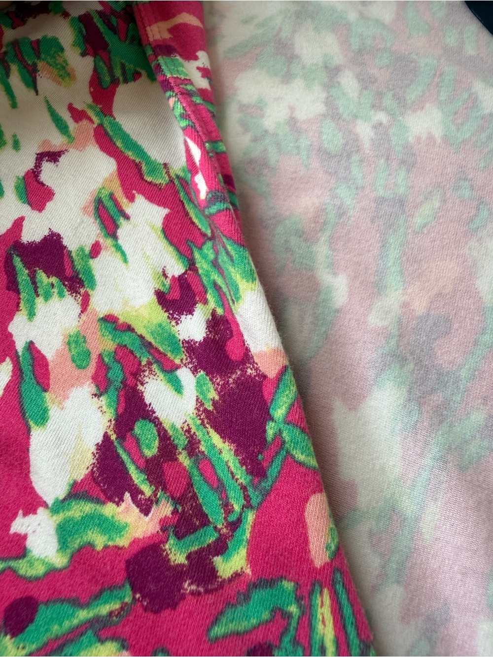 Lands' End Pink & Green Floral Wrap Midi Dress - Picture 8 of 11
